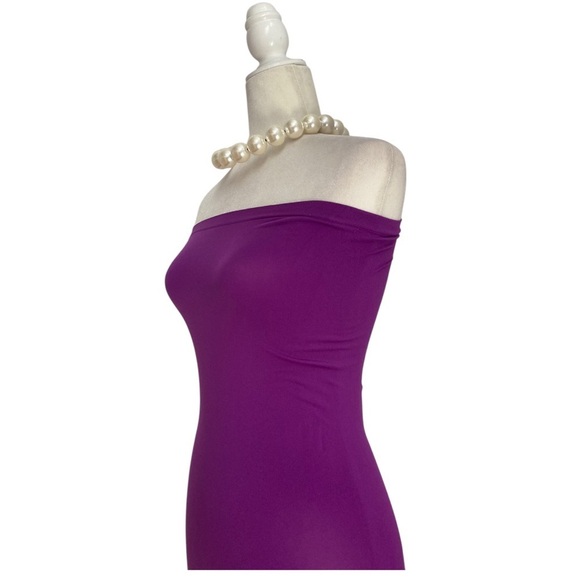 Wolford Fatal Dress Maxi Stretch Tube Dress Versatile in Magenta Hot Pink Purple - Picture 12 of 14